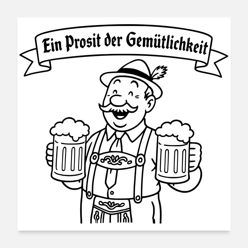 Herr Bier - Ein Prosit der Gemütlichkeit Poster 60x60 cm