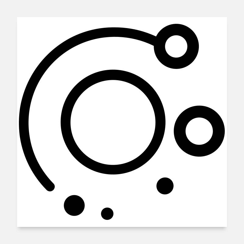 gravité Poster 60 x 60 cm