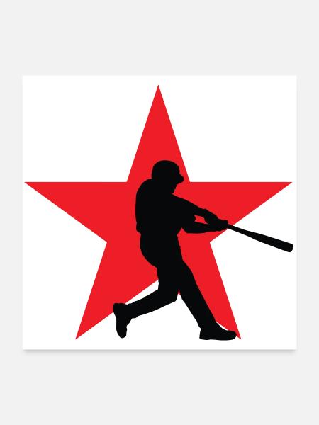 Baseball - Sports - Poster 24" x 24" (60x60 cm) - white - Front