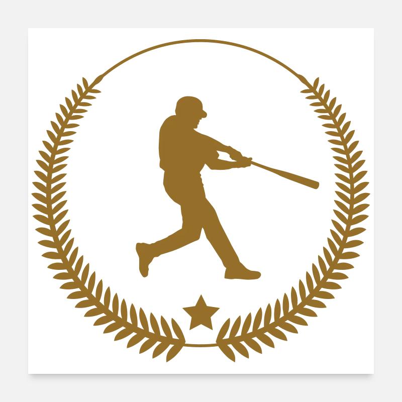 Baseball - Sport Poster 60 x 60 cm