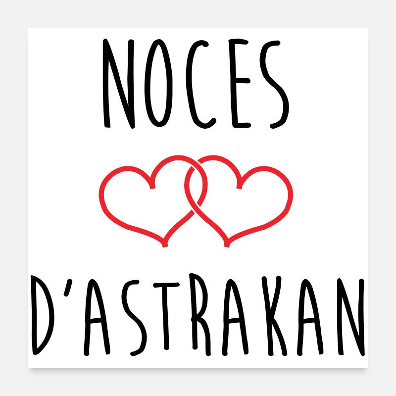 Anniversaire Mariage - Noces d'Astrakan (64 ans) Poster 60 x 60 cm