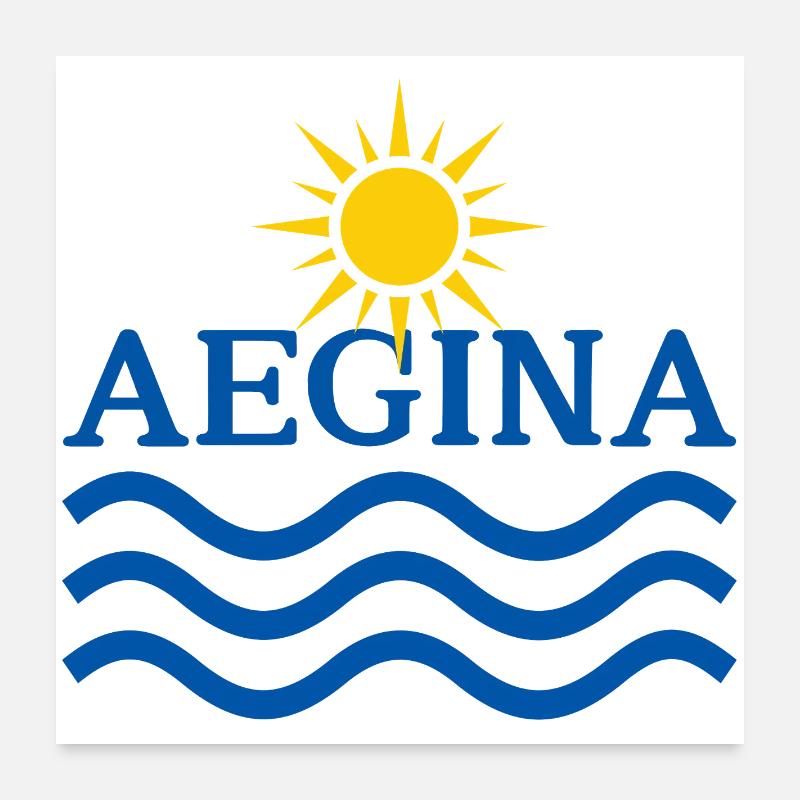 Aegina Sun Waves  Poster 24" x 24" (60x60 cm)