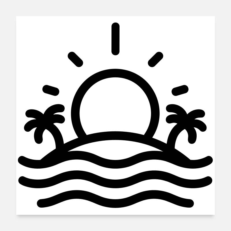 Sun beach Poster 24" x 24" (60x60 cm)