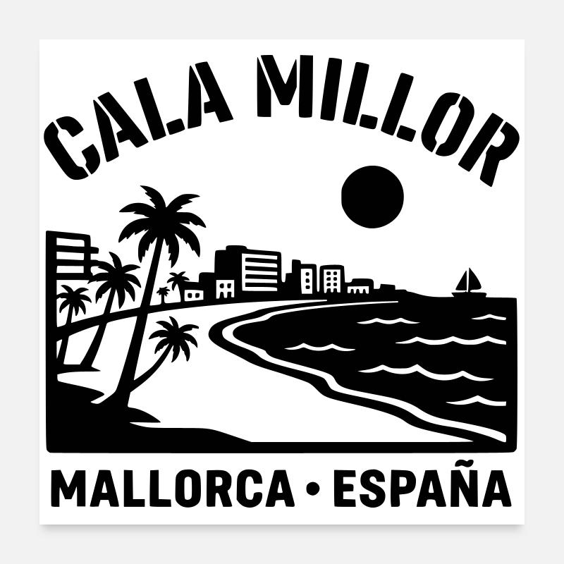 cala millor Mallorca Poster 60x60 cm