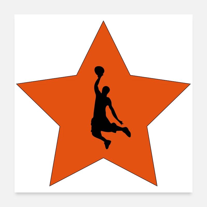 Star du basket Poster 60 x 60 cm