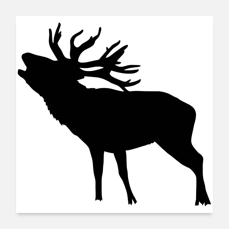 Hirsch Poster 60x60 cm