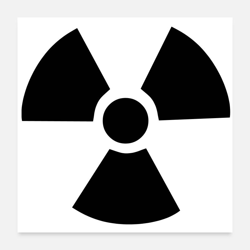 Radioactive Symbol Poster 24" x 24" (60x60 cm)