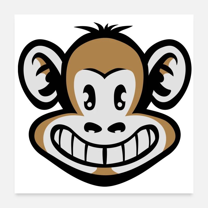 Cartoon monkey flex Poster 24" x 24" (60x60 cm)