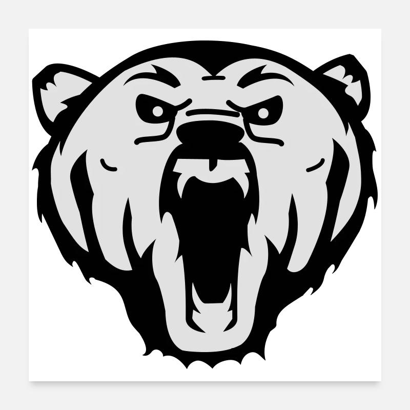 bear grizzly Poster 24" x 24" (60x60 cm)