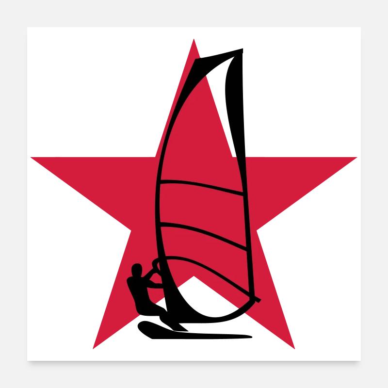 Windsurfen / Windsurfer / Windsurf / Windsurfing Poster 60x60 cm