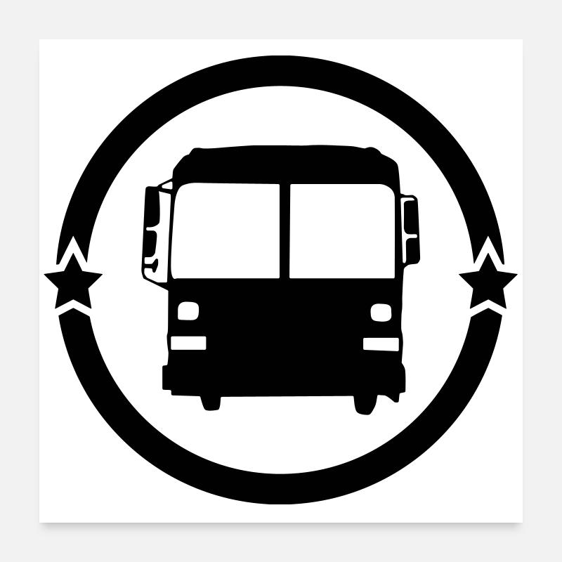 Bus / Busfahrer / Arbeit / Job Poster 60x60 cm