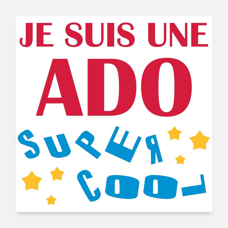 adolescent / enfant / ado / adolescente Poster 60 x 60 cm