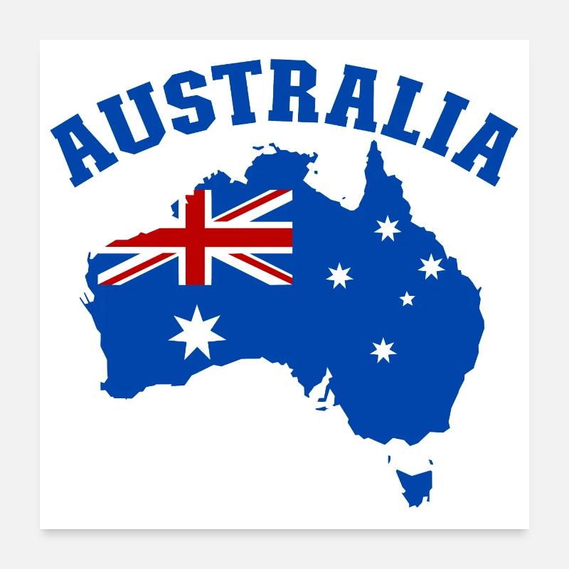 Australie Australie Drapeau Poster 60 x 60 cm