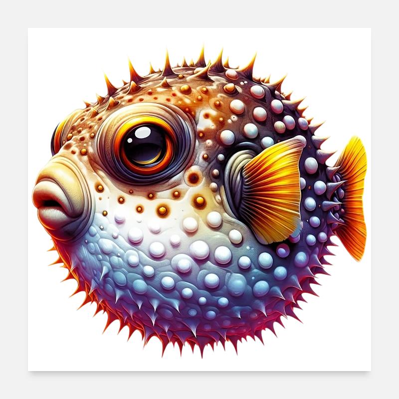 Kugelfisch Poster 60x60 cm