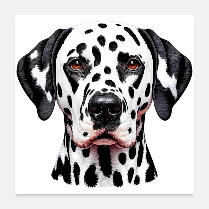 Dalmatian Dog Poster 24" x 24" (60x60 cm)