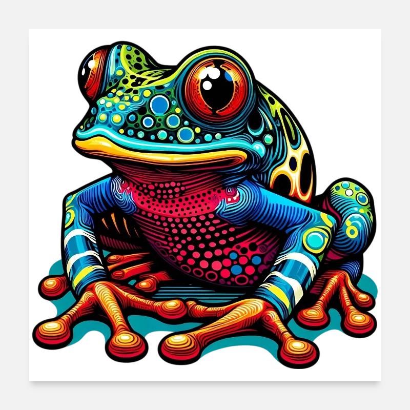 Frog Poster 24" x 24" (60x60 cm)