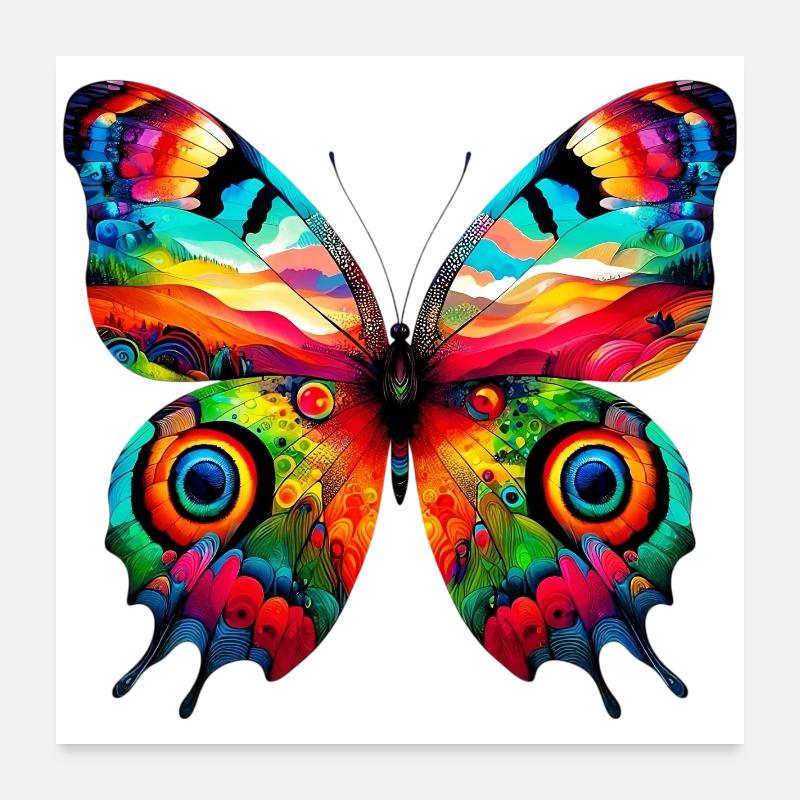 Schmetterling Poster 60x60 cm