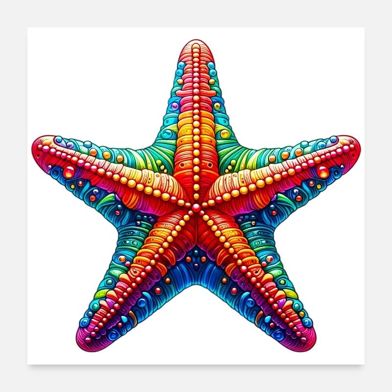 Étoile de mer Poster 60 x 60 cm