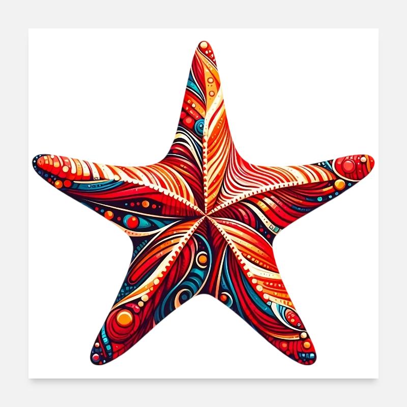 Seestern Poster 60x60 cm