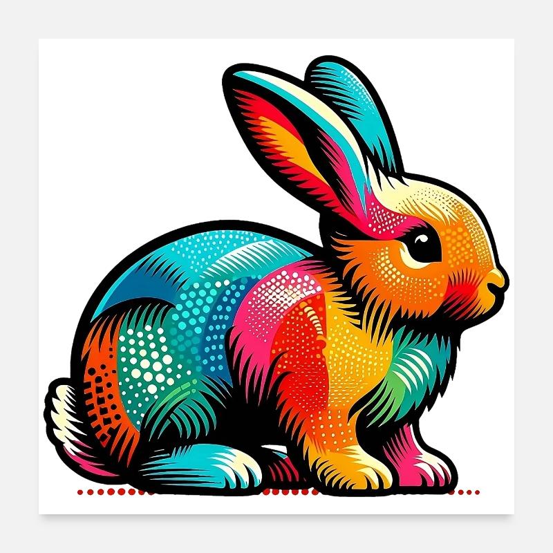 Lapin Poster 60 x 60 cm