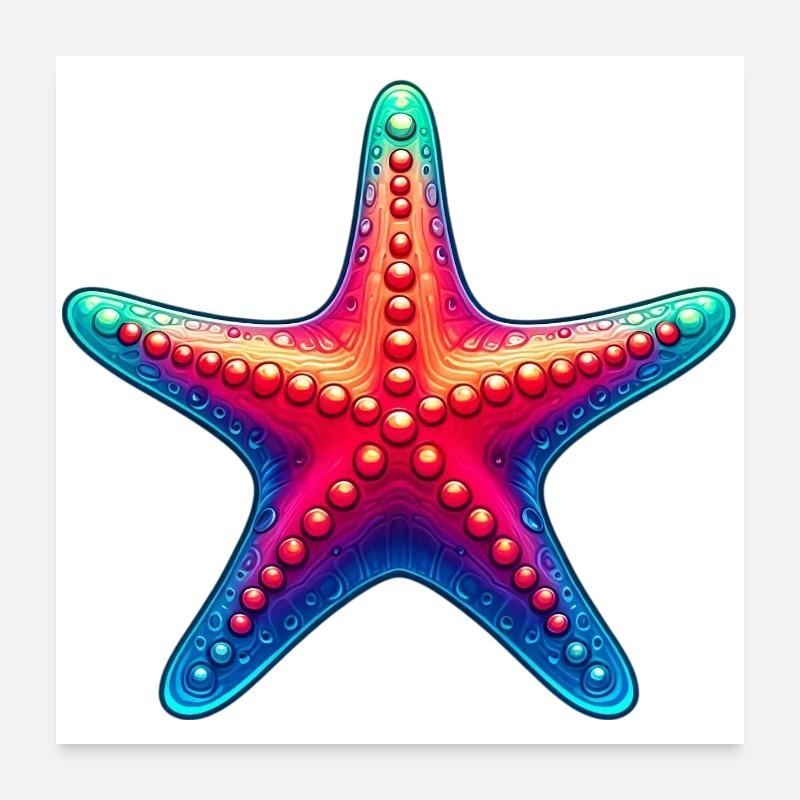 Étoile de mer Poster 60 x 60 cm