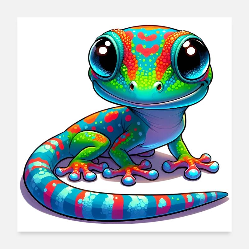 Gecko Poster 24" x 24" (60x60 cm)