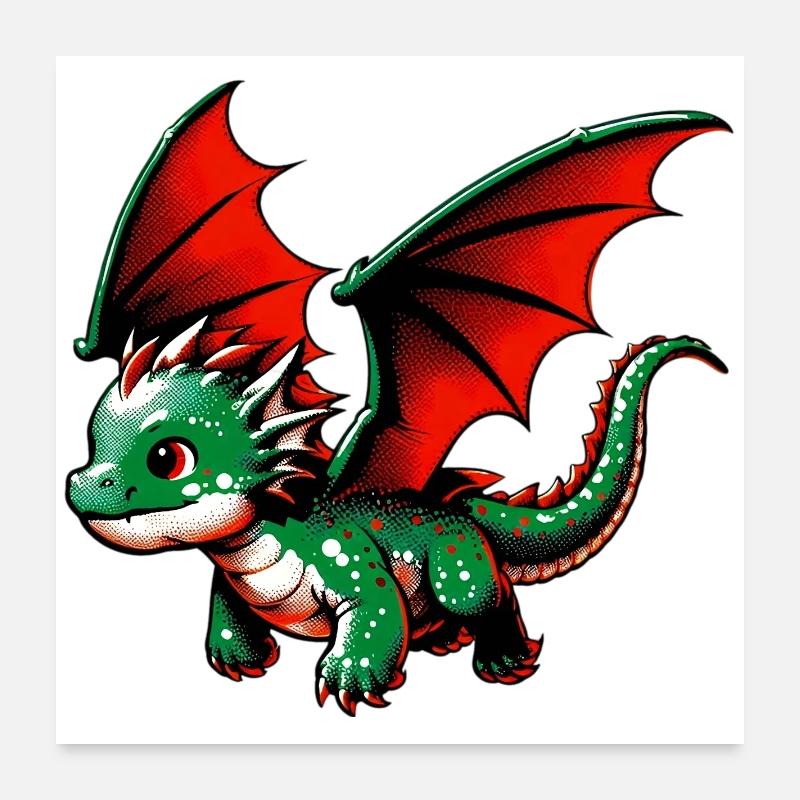 Dragon Poster 24" x 24" (60x60 cm)