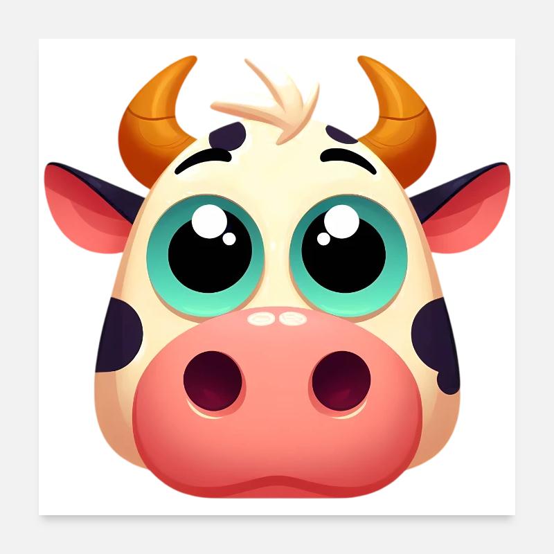 Vache Poster 60 x 60 cm