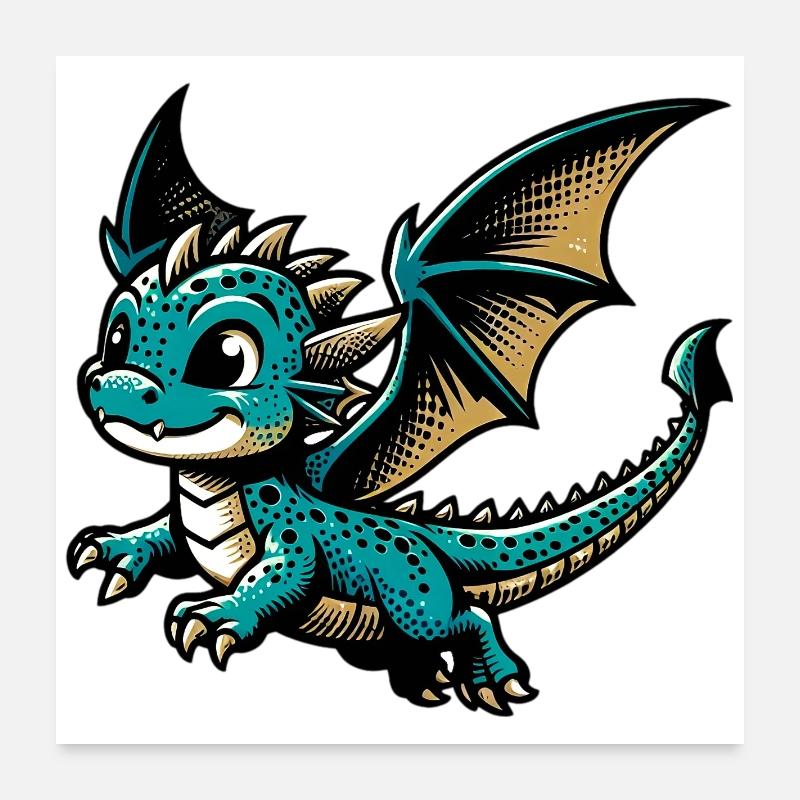 Dragon Poster 60 x 60 cm