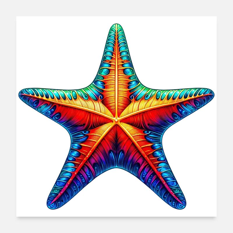 Starfish Poster 24" x 24" (60x60 cm)