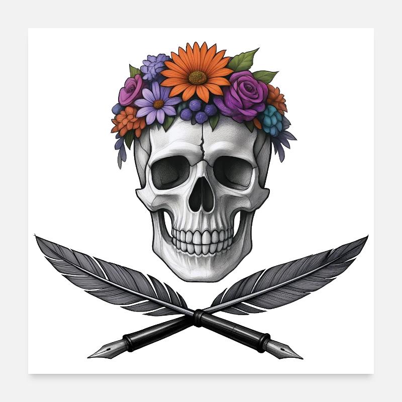 PIRATE POET - dark hell Poster 24" x 24" (60x60 cm)