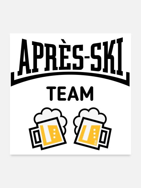 Après-Ski Team (Bier Apres Ski Konkav / POS 3C) - Poster 60x60 cm - Weiß - Vorne