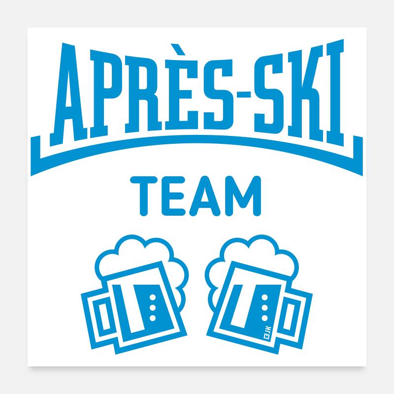 Après-Ski Team (Bier Apres Ski Konkav / Blue) Poster 60x60 cm