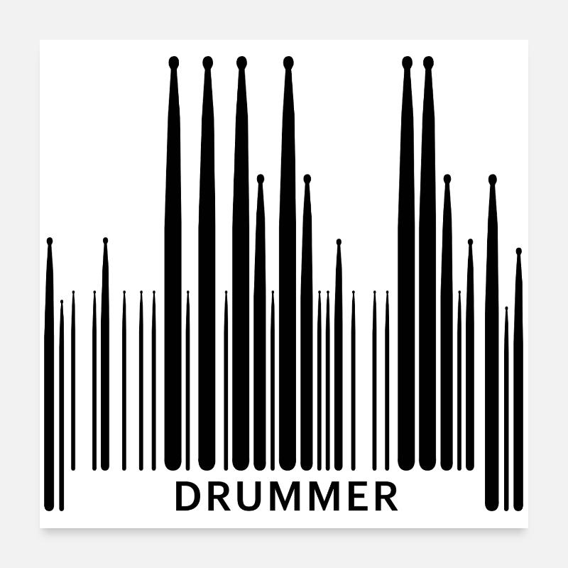 Batteur, batteur Poster 60 x 60 cm