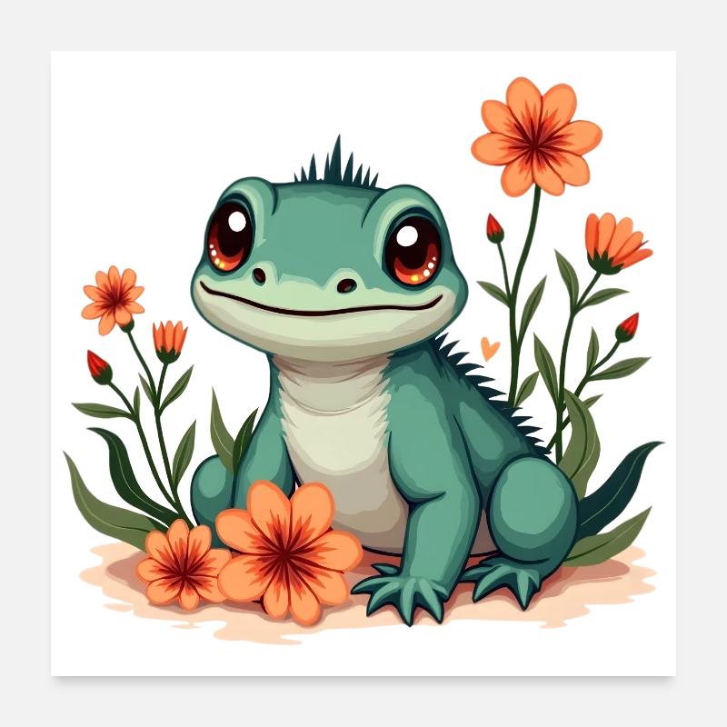 iguane Poster 60 x 60 cm