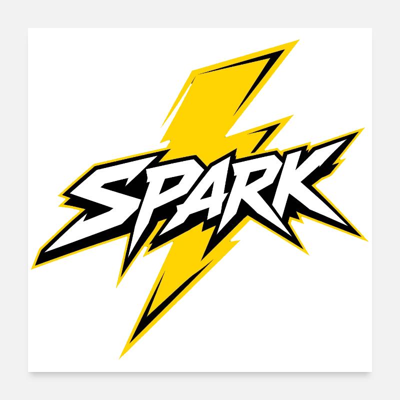 Spark Blitz Comic Logo Poster 60x60 cm