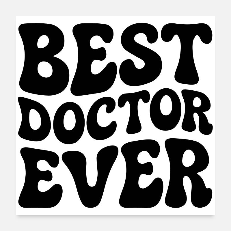 Bester Doktor aller Zeiten Poster 60x60 cm