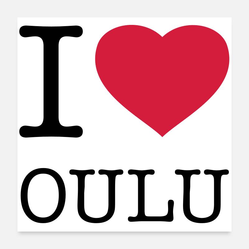 I LOVE OULU Finland Poster 24" x 24" (60x60 cm)