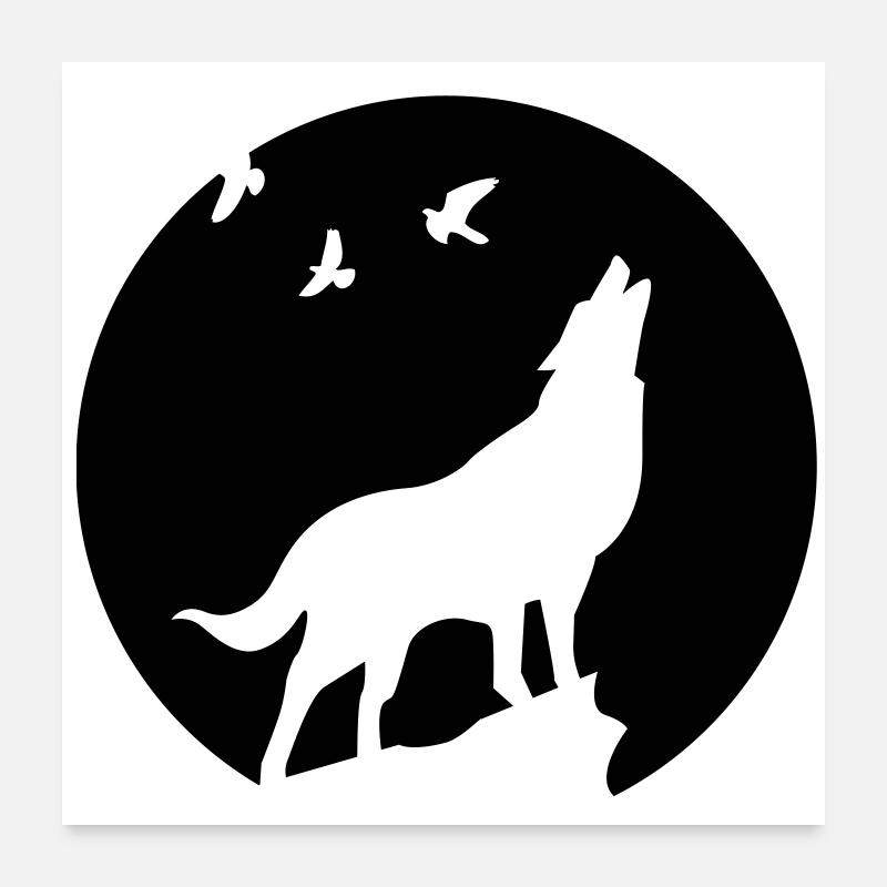 loup Poster 60 x 60 cm