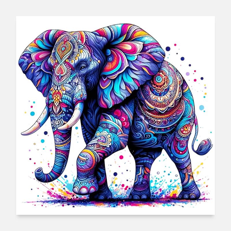Elefant Poster 60x60 cm