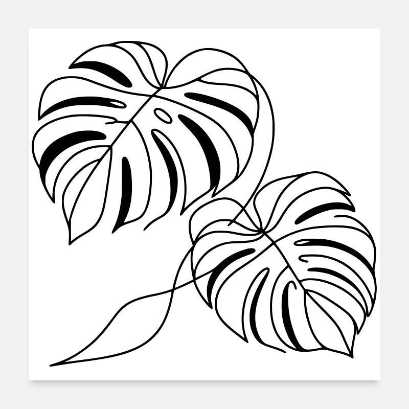 Monstera Poster 60 x 60 cm