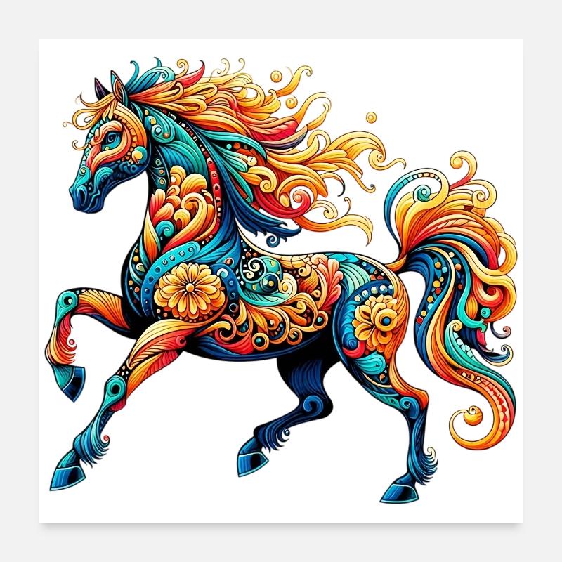 Cheval Poster 60 x 60 cm