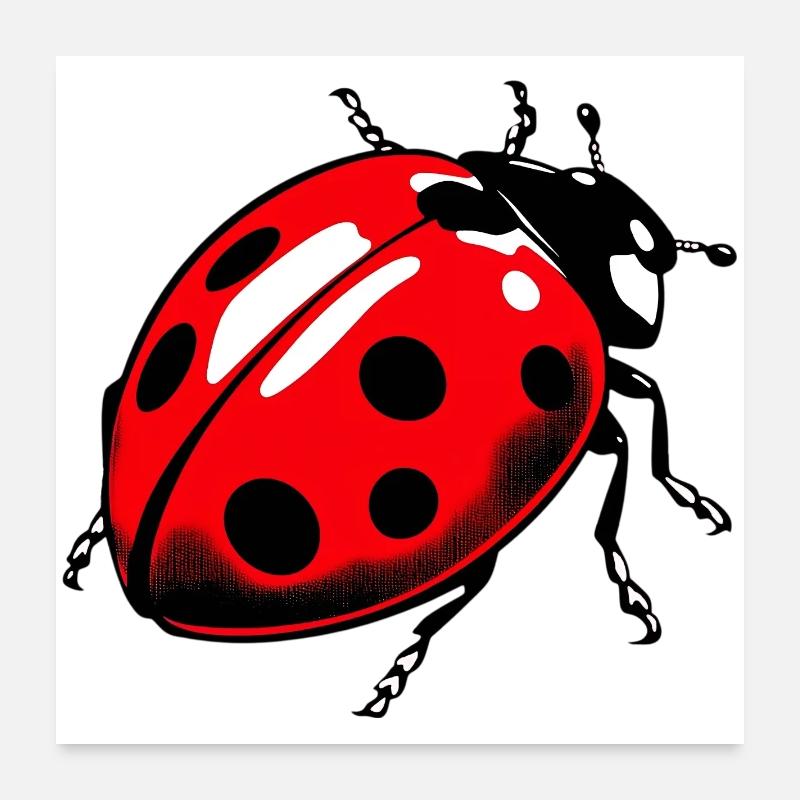 Marienkäfer Poster 60x60 cm