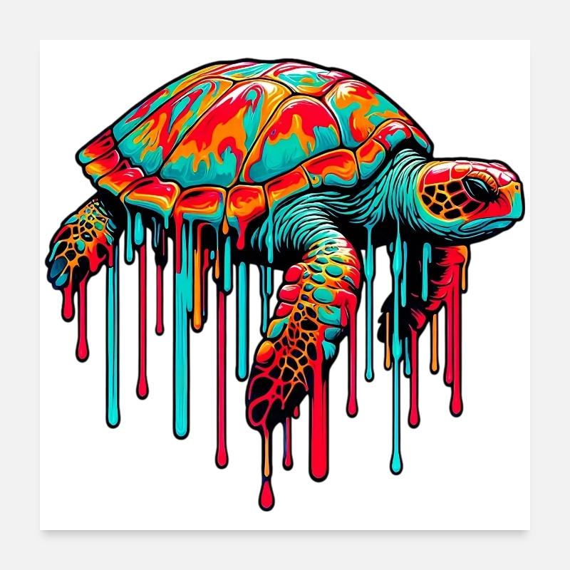 Turtle Poster 24" x 24" (60x60 cm)