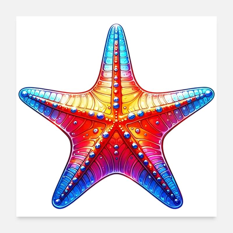 Starfish Poster 24" x 24" (60x60 cm)