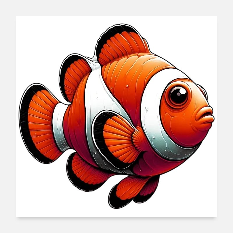 Clownfisch Poster 60x60 cm