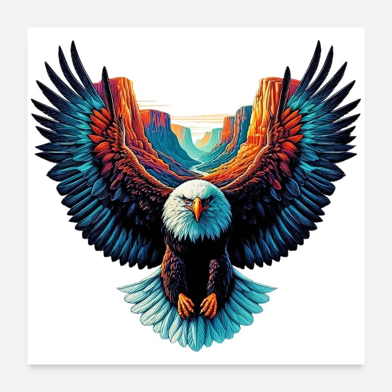 Eagle Poster 24" x 24" (60x60 cm)