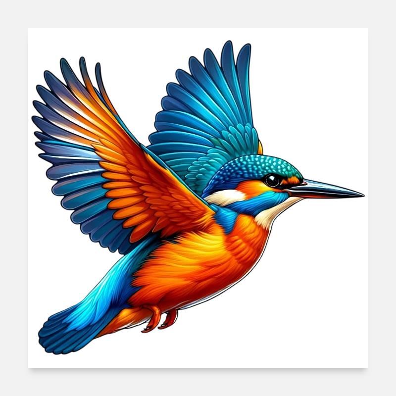 Eisvogel Poster 60x60 cm