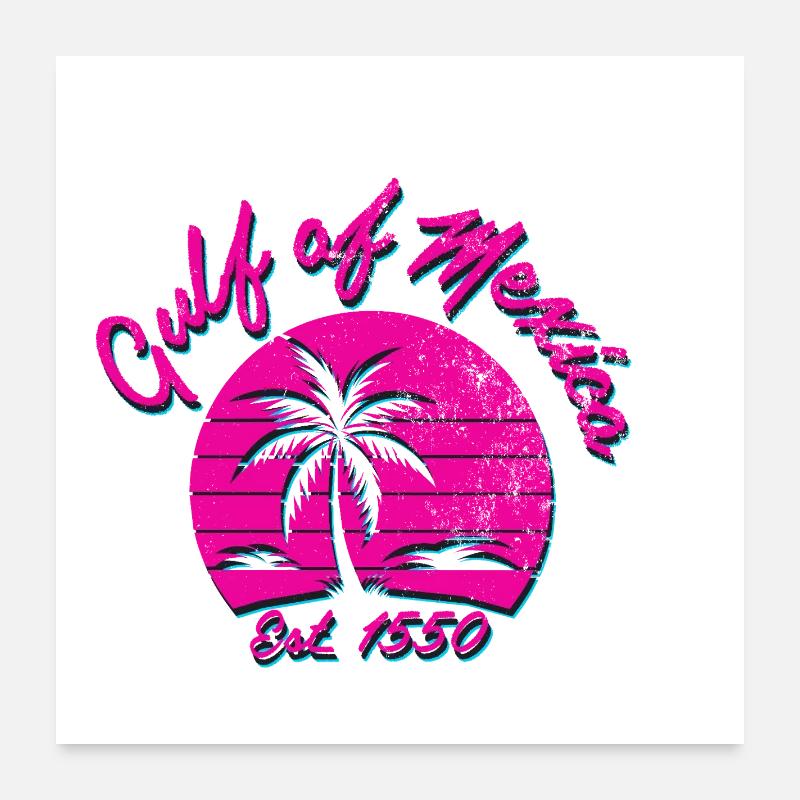 Tropical spring feeling with palm trees Poster 24" x 24" (60x60 cm)