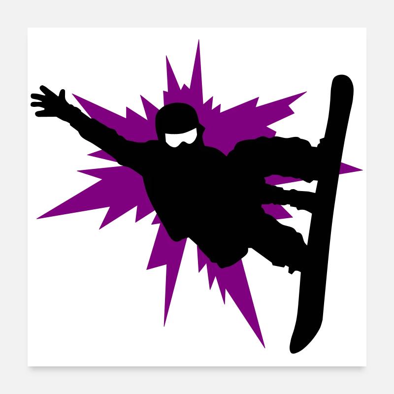Snowboarding Poster 60x60 cm